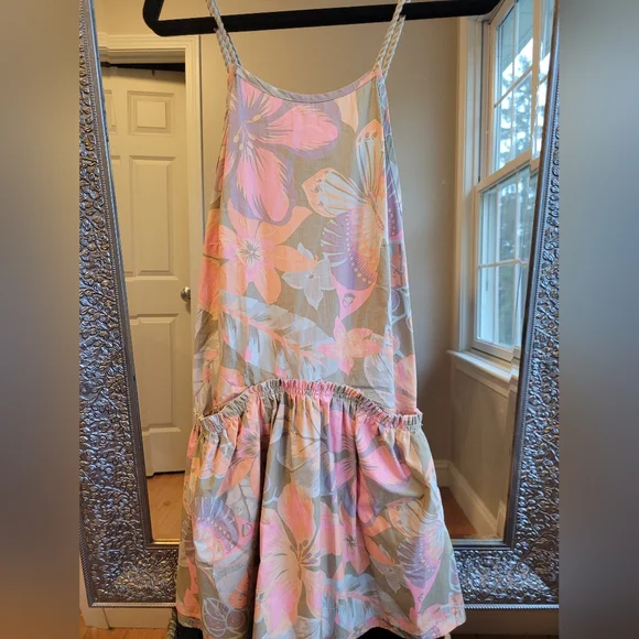 Free People Women’s Size Large Deserted Island Open Back‎ Mini Dress NWoT - Picture 2 of 9